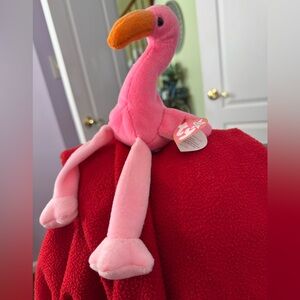 New Ty Pinky Flamingo Plush with Vibrant Colors rare collectors 1997